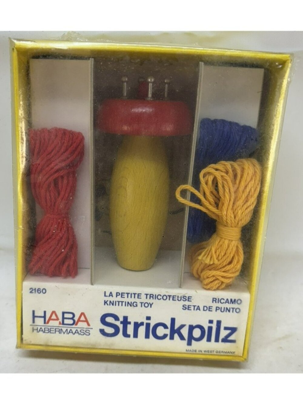 NEW Vintage HABA Habermass STRICKPILZ Knitting Toy Kit #2160 Made West Germany
